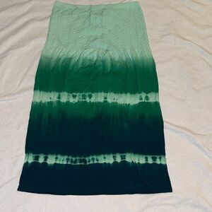 Ocean Blue: Y2K Green Ombre tie-dye Tube Top Sz L